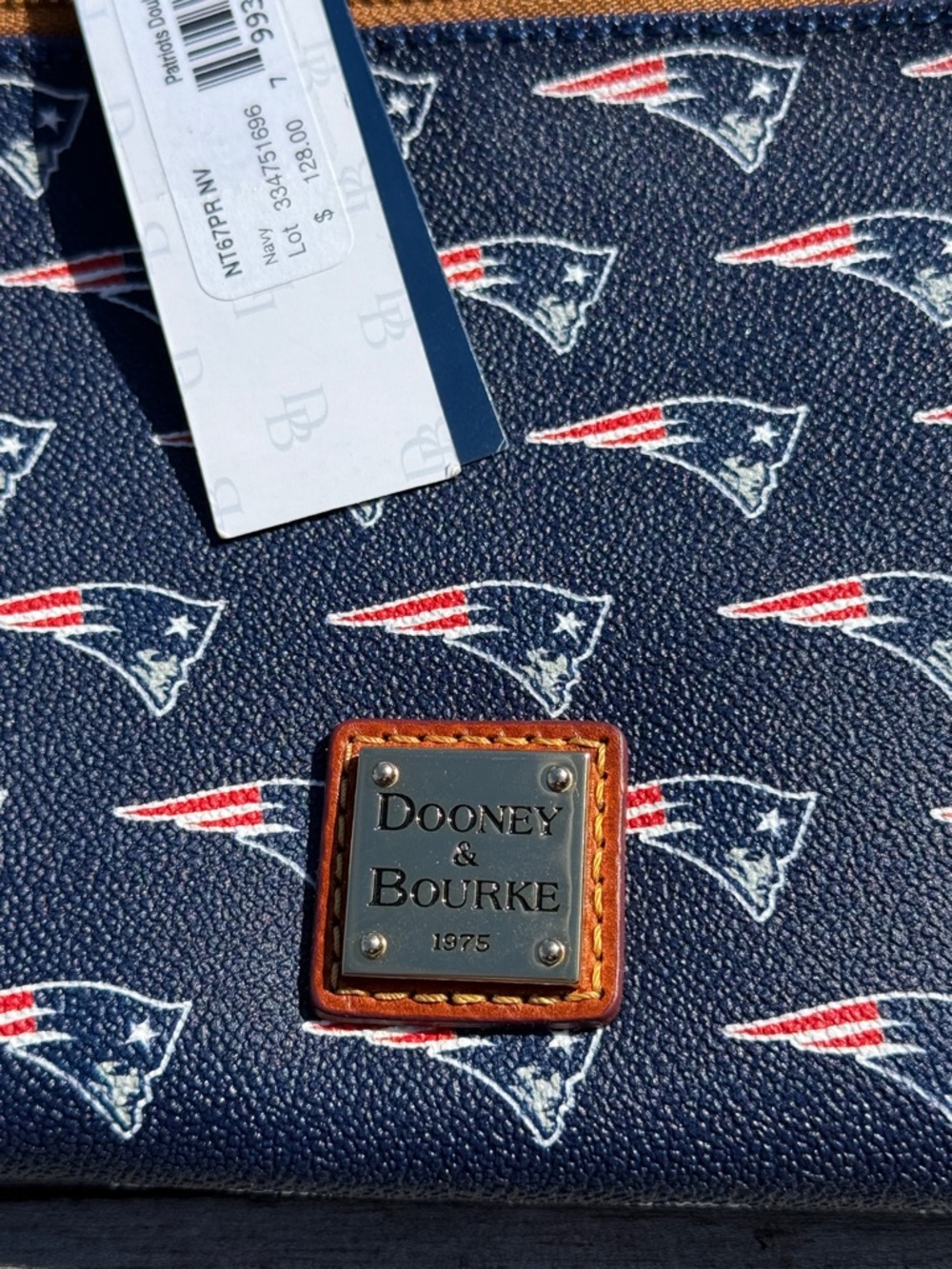 NFL New England Patriots Dooney & Bourke Crossbody Bag‎ PURSE BLUE NWT - Picture 2 of 6